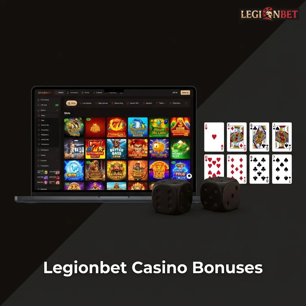 Legionbet Casino bonus offers for UK players including slots, live casino, and reload promotions