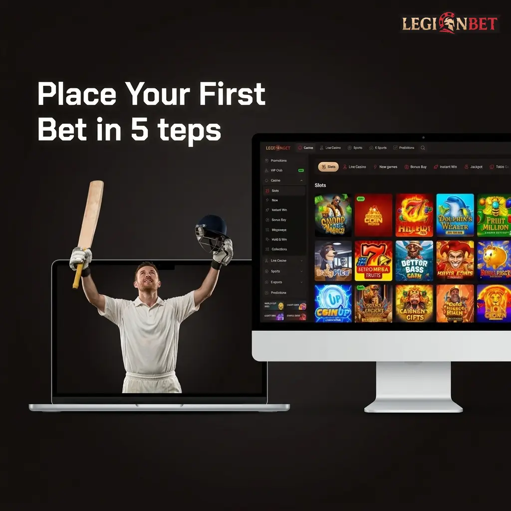 Step-by-step guide to placing your first bet on Legionbet in 5 simple steps from registration to confirmation