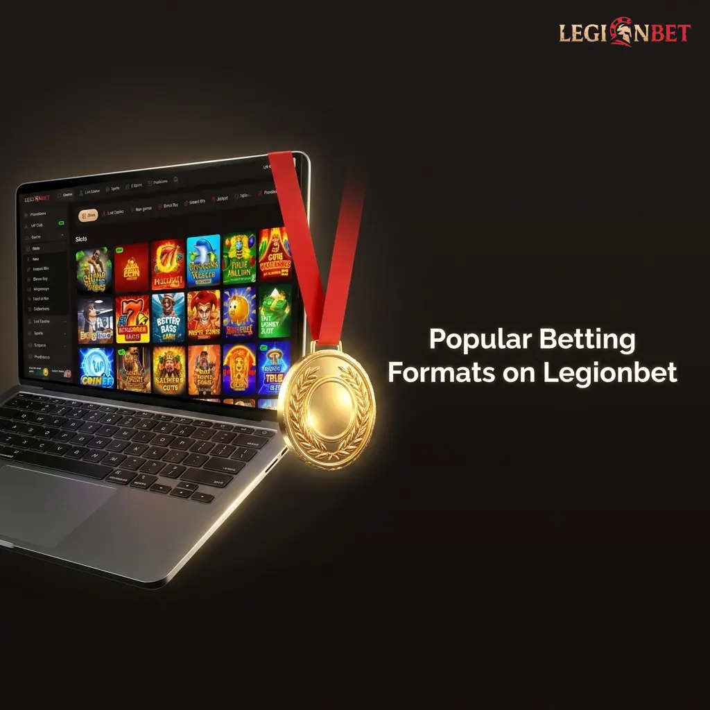 Three core betting formats on Legionbet sportsbook including pre-match and live in-play options for flexible sports wagering